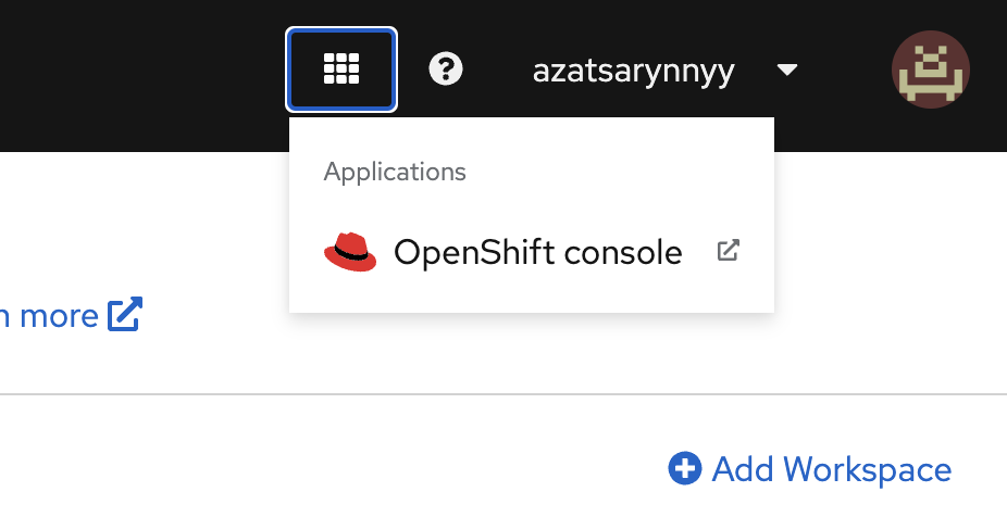 OpenShift console