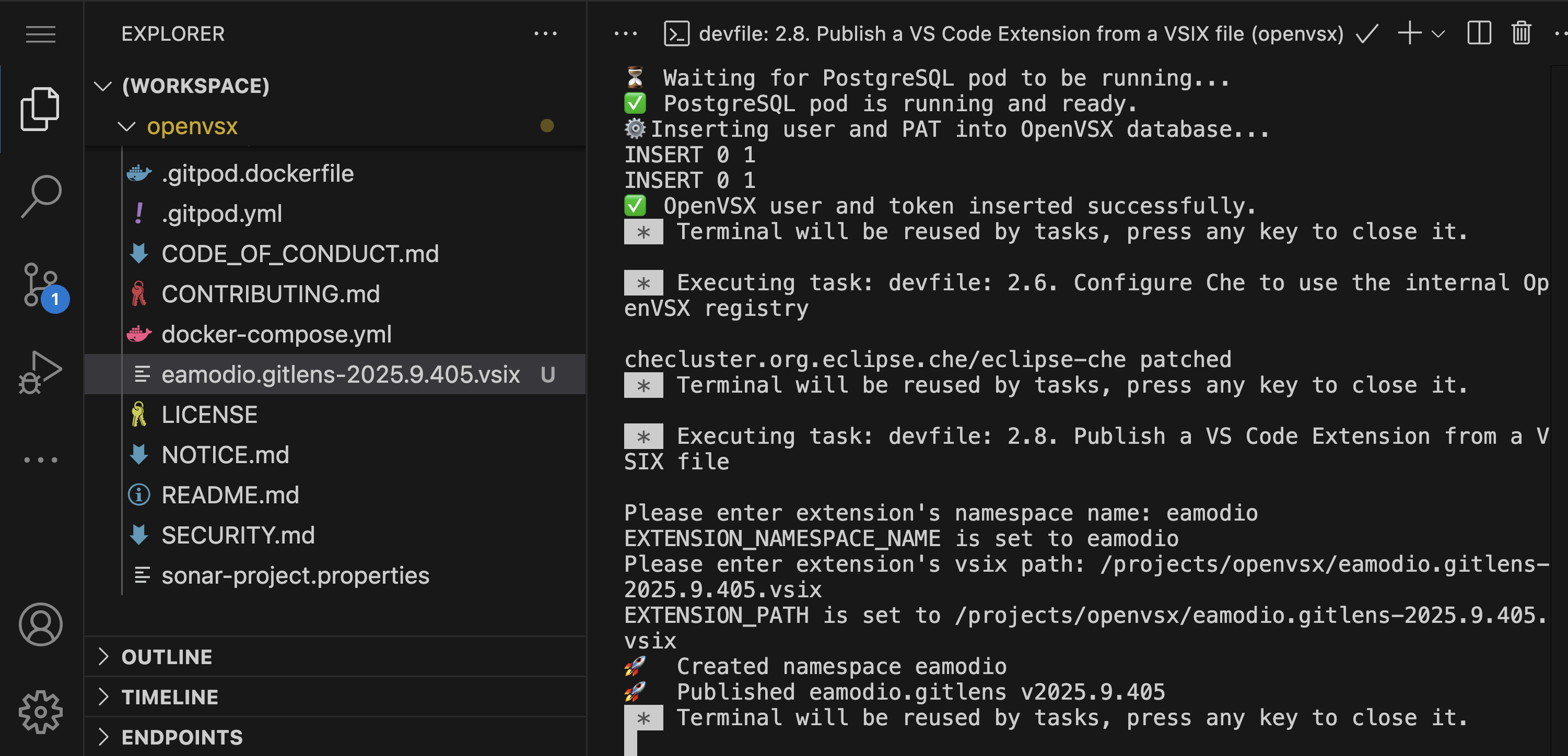 Publish Extension from VSIX