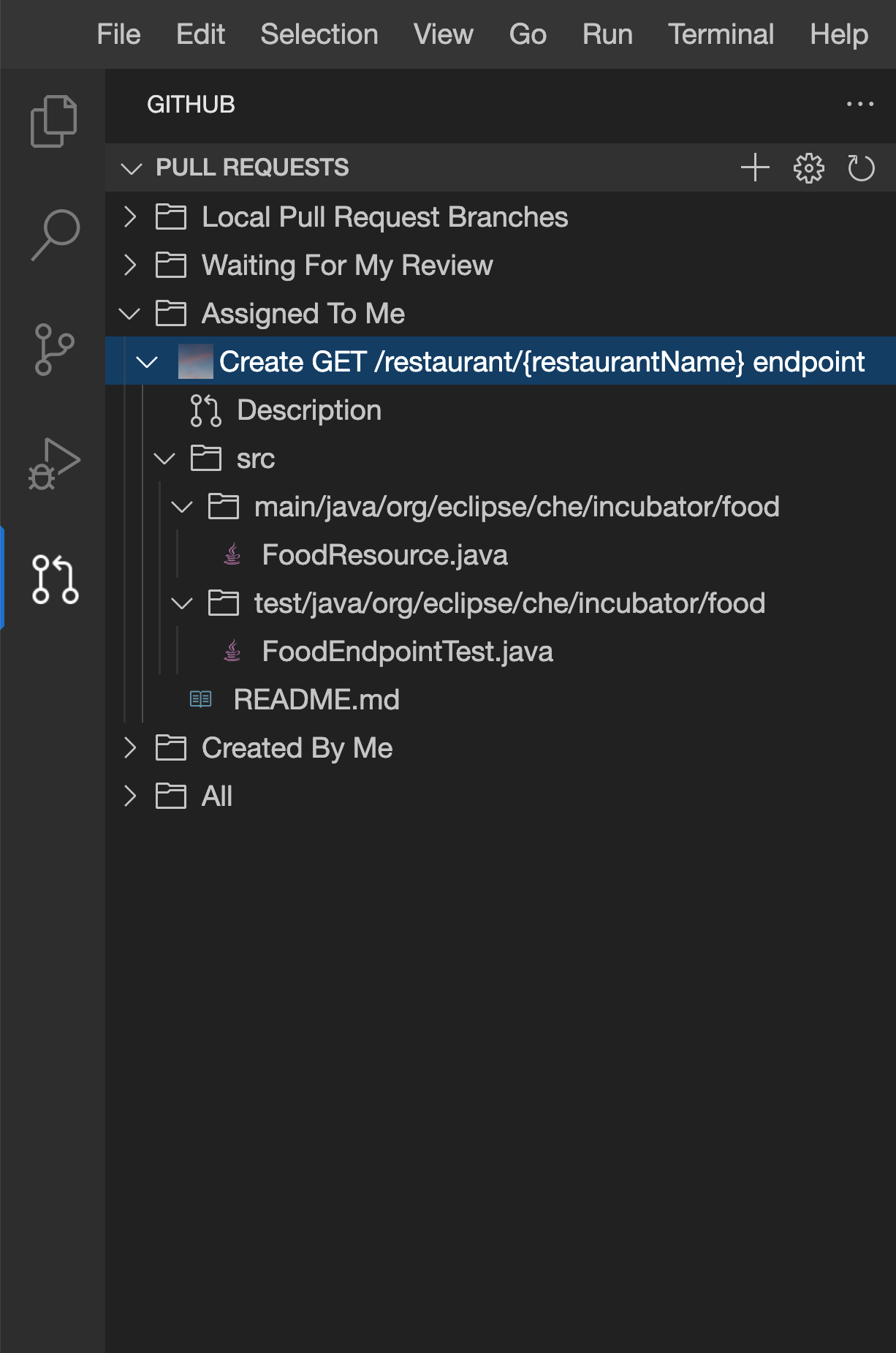 Viewing the PR within the web IDE