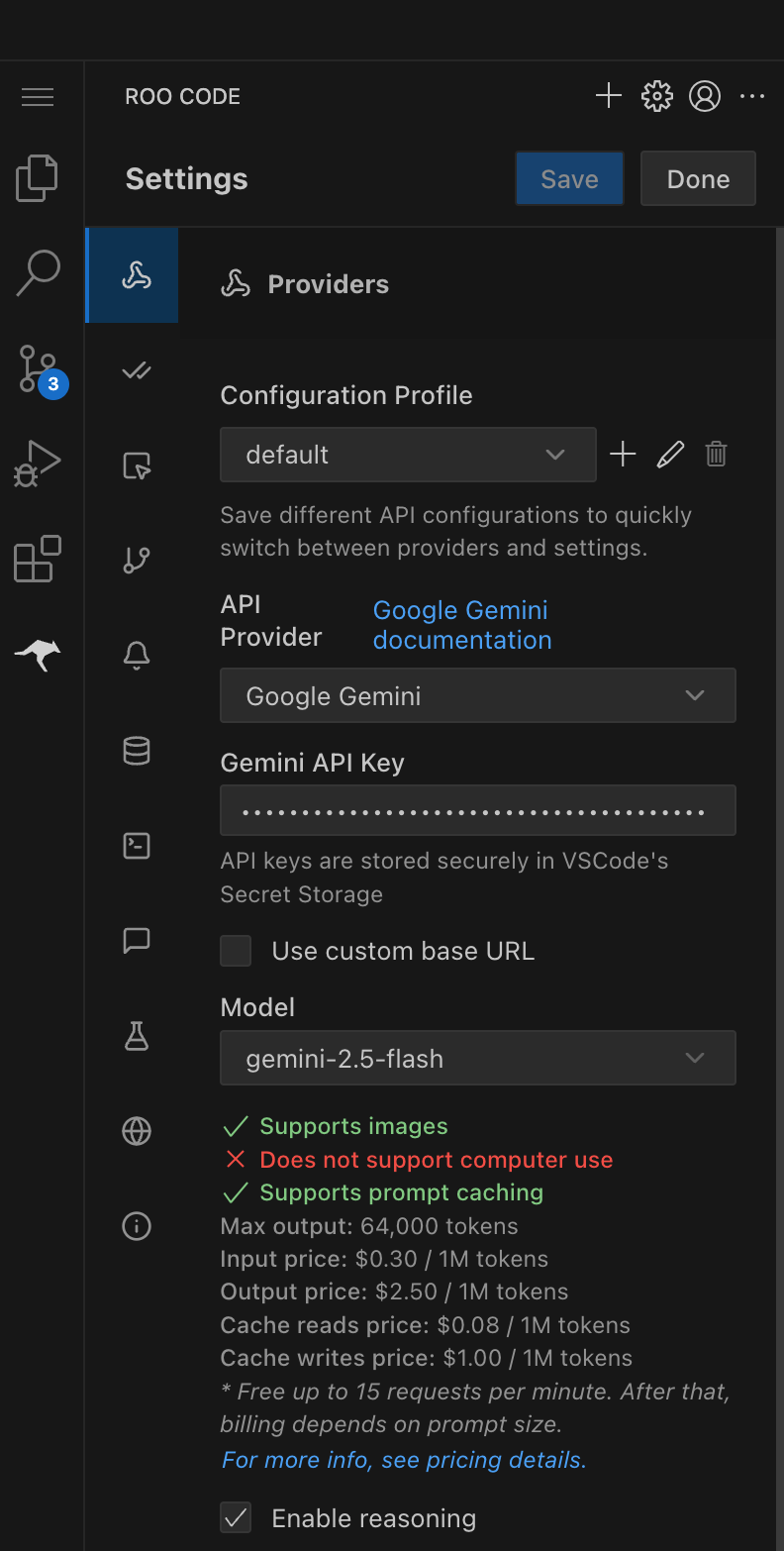 Roo Code Settings
